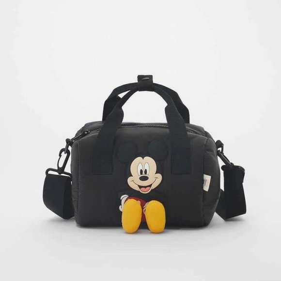 2021 Mickey Mouse Dangly Feet Zipper Bag with Yellow Sequin Minnie Mouse Ears - Picture 4 of 7